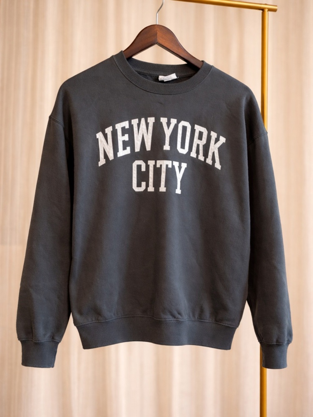 Reflex Dark Green Crewneck Sweatshirt with White 'New York City' Print